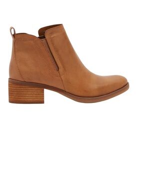 Korks Tasha Leather Ankle Bootie - Cognac Sz 7